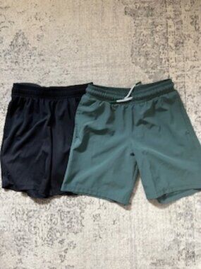 🧡3/15 all in motion Athletic Shorts Bundle x 2 Black + Green Boys M 8